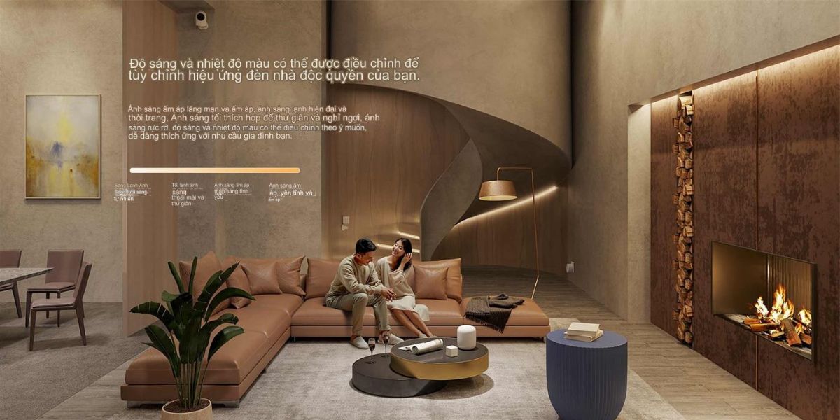 Bộ Điều Khiển Dãi Led Aqara Smart Light Driver trang trí cho phòng khách