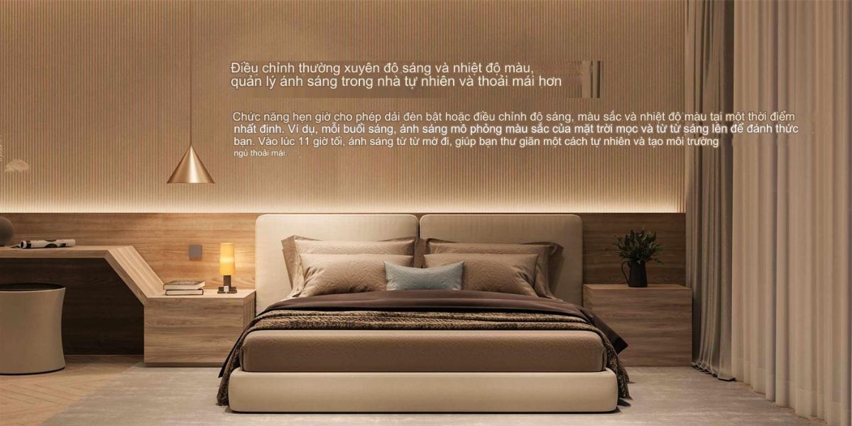 Bộ Điều Khiển Dãi Led Aqara Smart Light Driver trang trí cho phòng ngủ