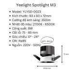 Đèn Led thông minh Yeelight M3 và thông số kỹ thuật của Spotlight