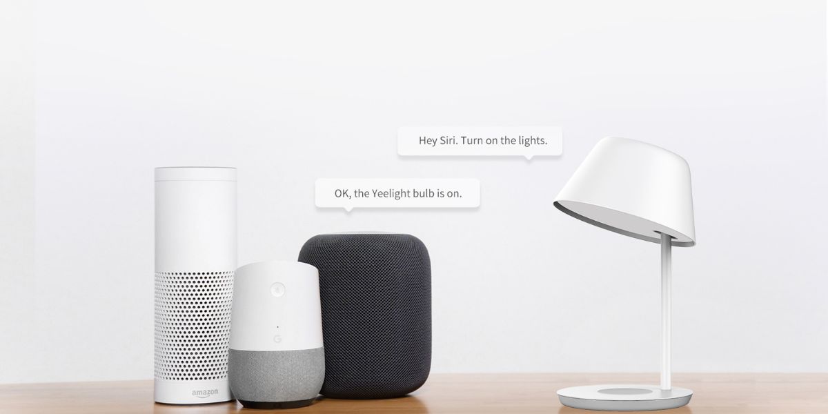 Yeelight Bedside Lamp STARIA PRO hỗ trợ hầu hết các loại loa thông minh để điều khiển bằng giọng nói